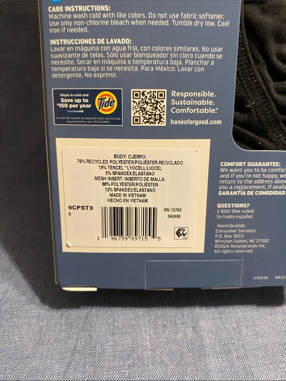 Hanes three pack